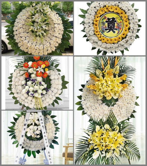 河南南阳社旗县桥头镇王坊村花圈速递